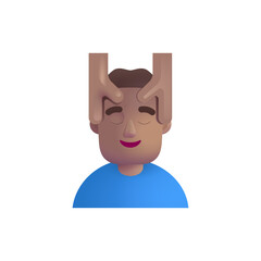 Man Getting Massage: Medium Skin Tone