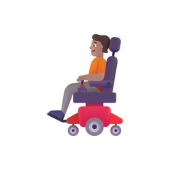 Person in Motorized Wheelchair: Medium Skin Tone