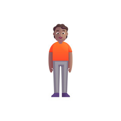 Person Standing: Medium Skin Tone