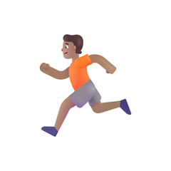 Person Running: Medium Skin Tone