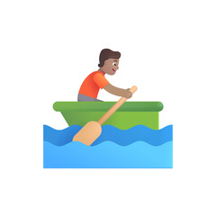 Person Rowing Boat: Medium Skin Tone