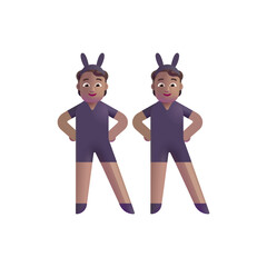 Person with Bunny Ears : Medium Skin Tone