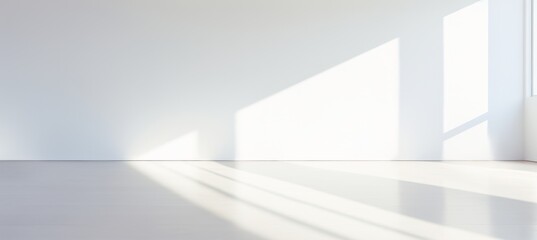 light reflections in a white room, in the style of sunrays shine upon it, minimalist detail