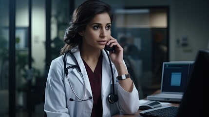 Portrait of smiling female nurse