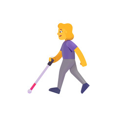 Woman with White Cane