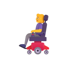 Woman in Motorized Wheelchair