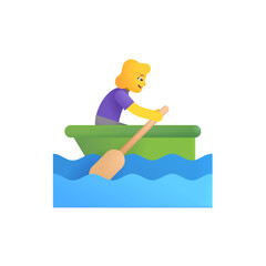 Woman Rowing Boat