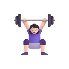 Naklejka premium Woman Lifting Weights: Light Skin Tone