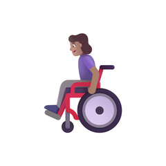 Woman in Manual Wheelchair: Medium Skin Tone