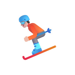 Fototapeta premium Skier : Light Skin Tone