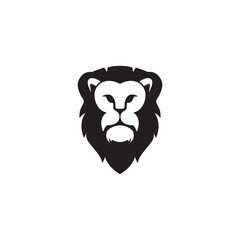 lion face icon logo design vector