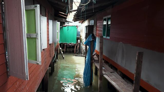 Maritime village in Phang Nga province, Thailand in Ko Panyi