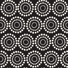 Vector seamless hand-painted ink pattern. Abstract decorative background. Stylish monochrome hand-drawn texture.