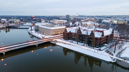 Zimowy Wrocław - obrazy, fototapety, plakaty
