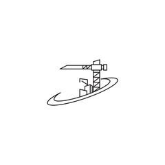 crane icon logo design vector