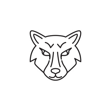 coyote icon logo design vector