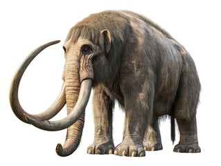 Obraz premium A huge ancient mammal isolated on white background