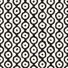 Fototapeta premium Vector seamless hand-painted ink pattern. Abstract decorative background. Stylish monochrome hand-drawn texture.