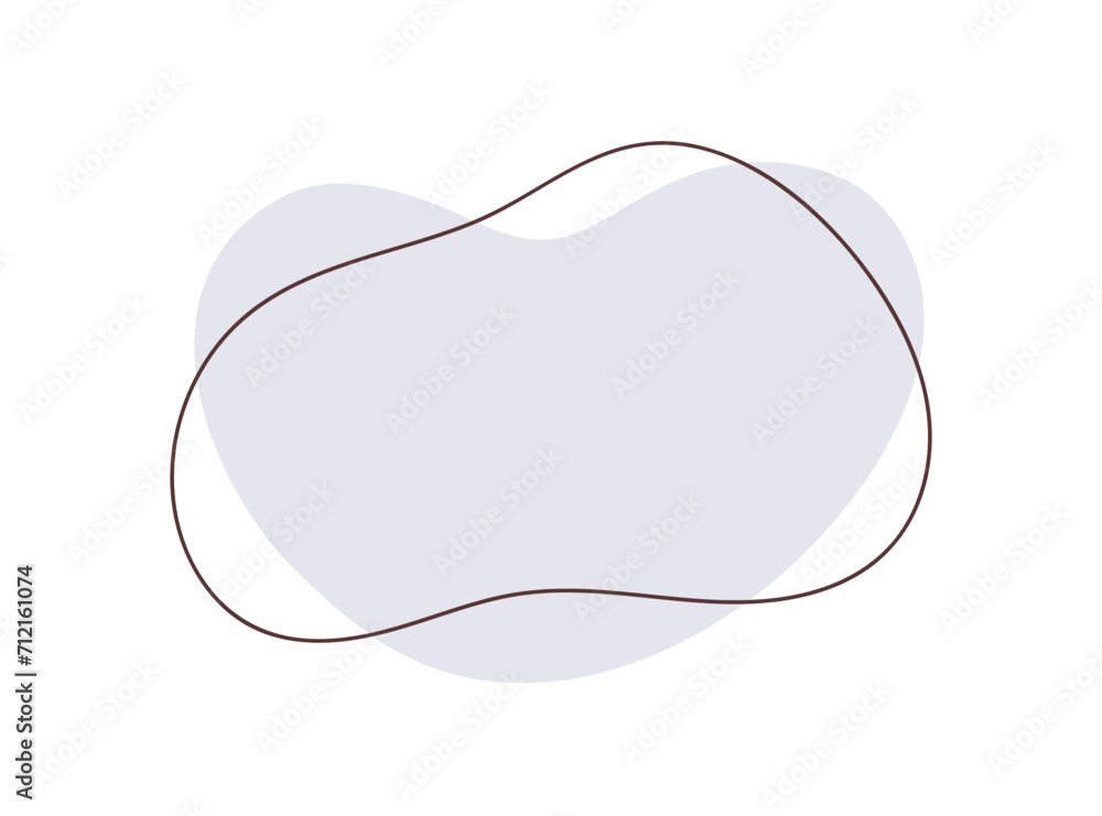 Poster abstract geometric natural shape, blob and organic line. circled fluid background design. creative s