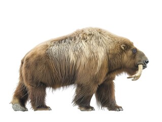 Glacial era animal isolated on white background