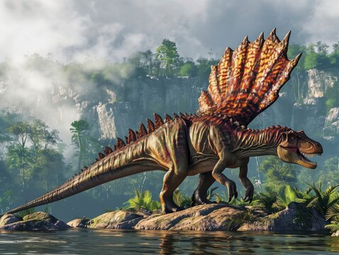 Spinosaurus in its natural habitat