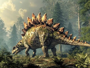 Stegosaurus in its natural habitat