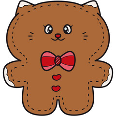 Fototapeta premium The illustration of a Gingerbread man