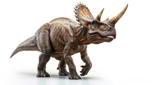 Triceratops isolated on white background