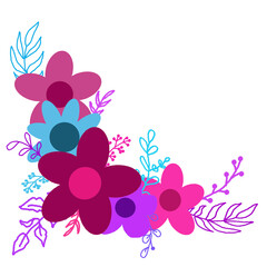 flower corner illustration