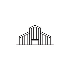 minimalist house modern icon logo design vector