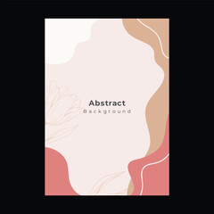 Abstract shapes cover template portrait background