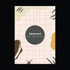 Abstract shapes cover template portrait background