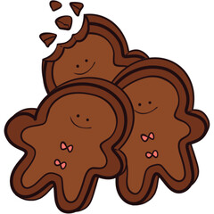 The illustration of a Gingerbread man