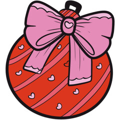 The illustration of a bauble