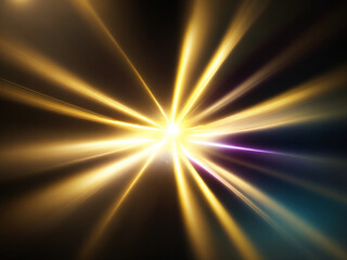 Obraz premium Colorful Lens flare light pattern black background light flare effect 