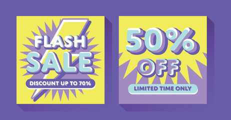 Pop Colorful Flash Sale Banner