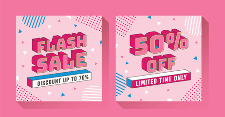 Pop Colorful Flash Sale Banner