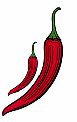 red chili  drawign 