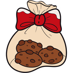 The illustration of a cookie