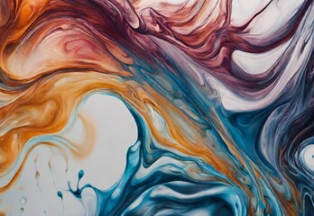 Fluid dance: Abstract art capturing the mesmerizing flow of liquids