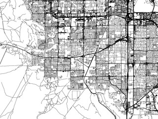 Naklejka premium Vector road map of the city of Enterprise Nevada in the United States of America with black roads on a white background.