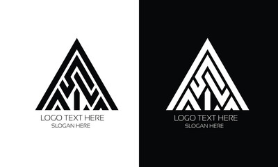 mountain logo design, triangle logo , three shape logo , minimal logo for business and corporate identity