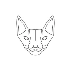 sphynx cat mascot icon logo design vector