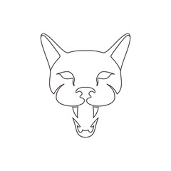 forest cat icon logo design vector