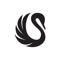 swan icon logo design vector