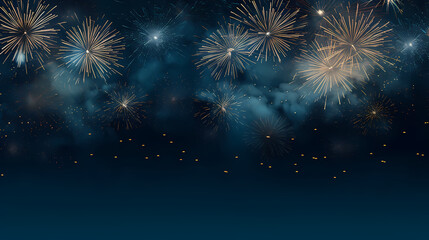 Beautiful fireworks background at night for holiday decoration