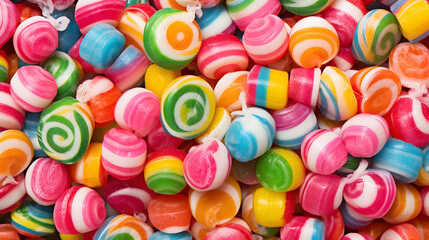  rows of colorful rainbow candies