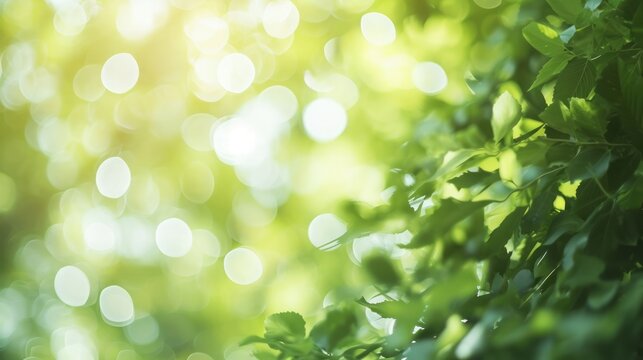 Natural background image with gradient green leaves , fair light from nature. Space for entering text. For a relaxing background image.