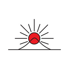 outdoor holiday icon logo design vector