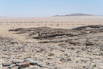 layers of basalt rocks in Naukluft desert, near Kriess se rus,  Namibia